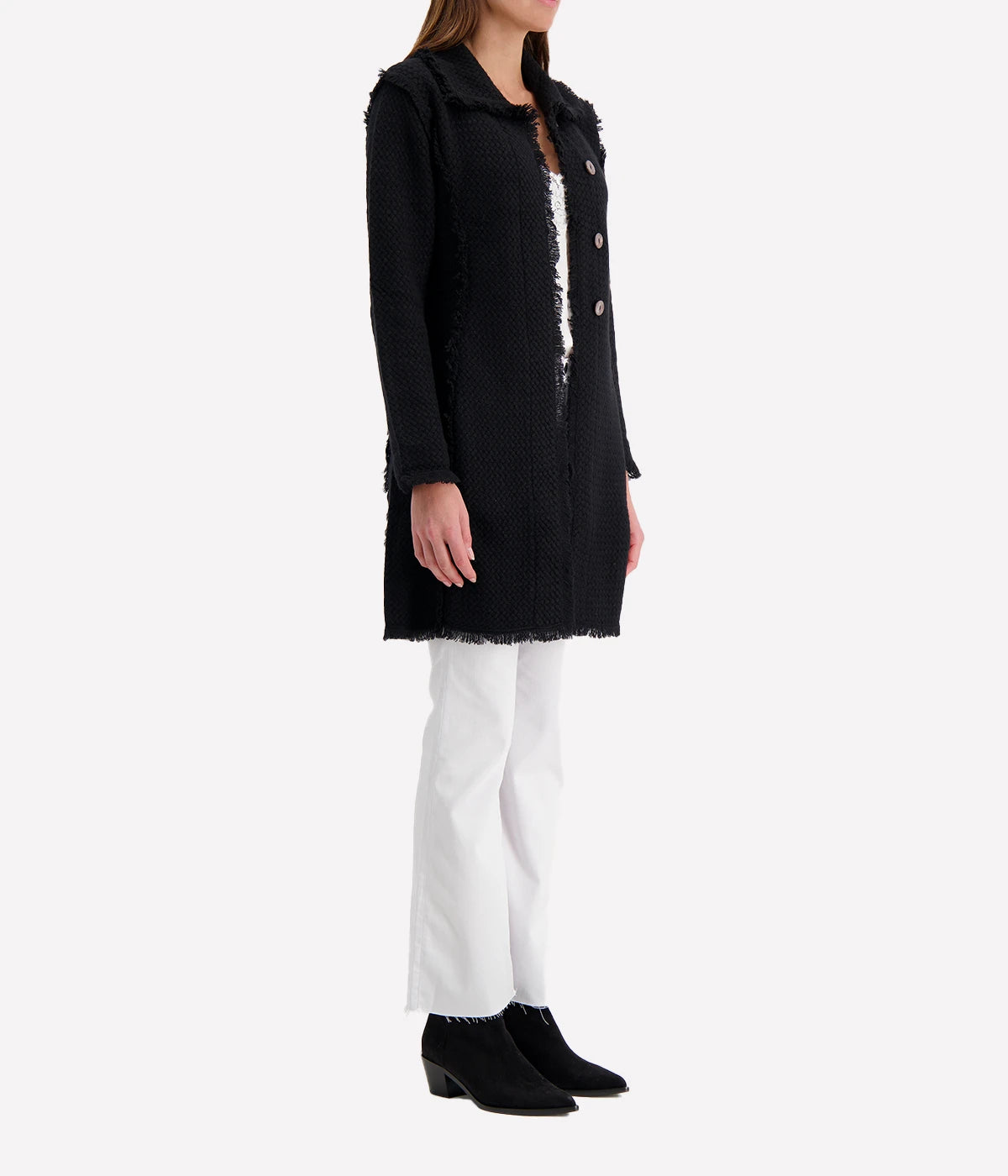 Coco Cashmere Coat in Black