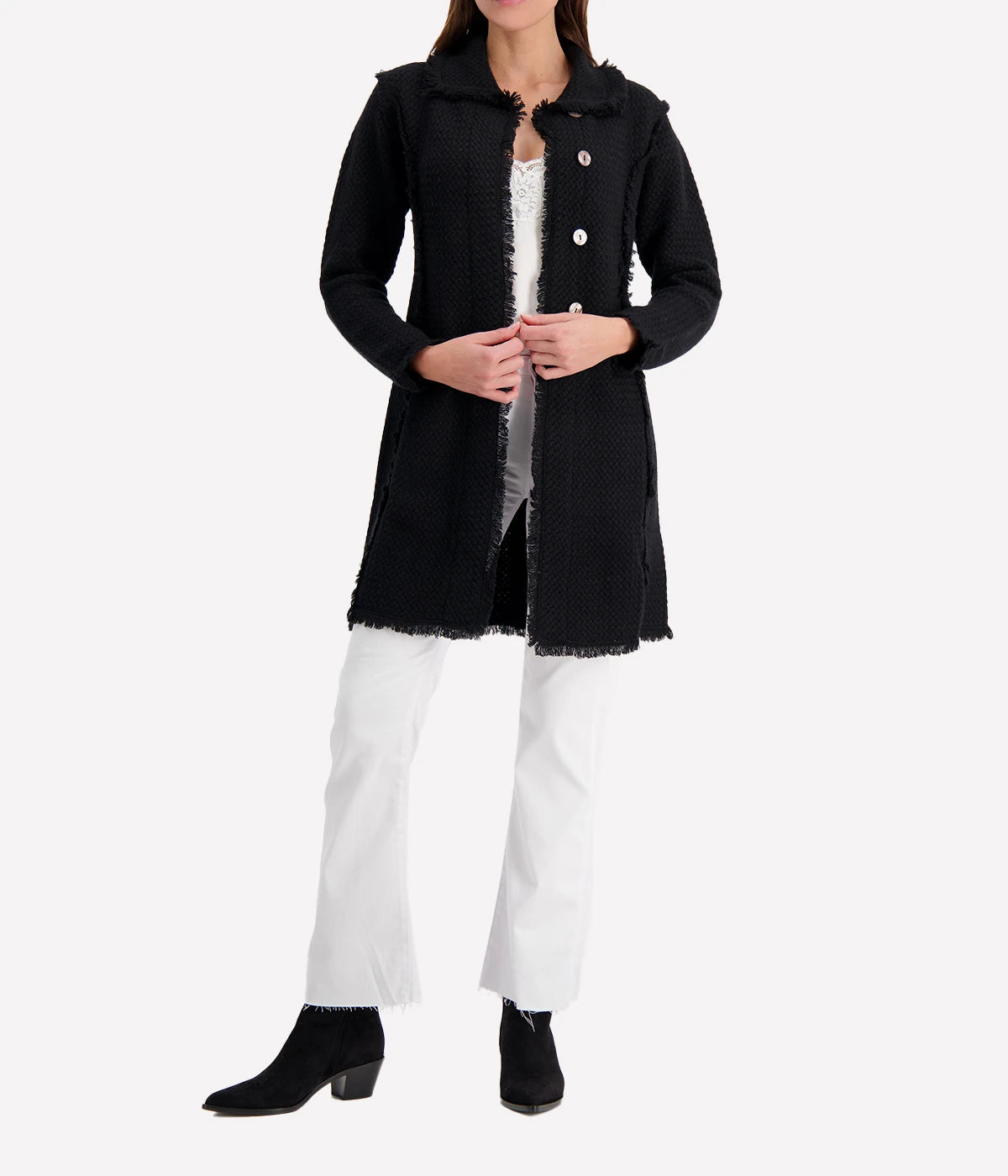 Coco Cashmere Coat in Black