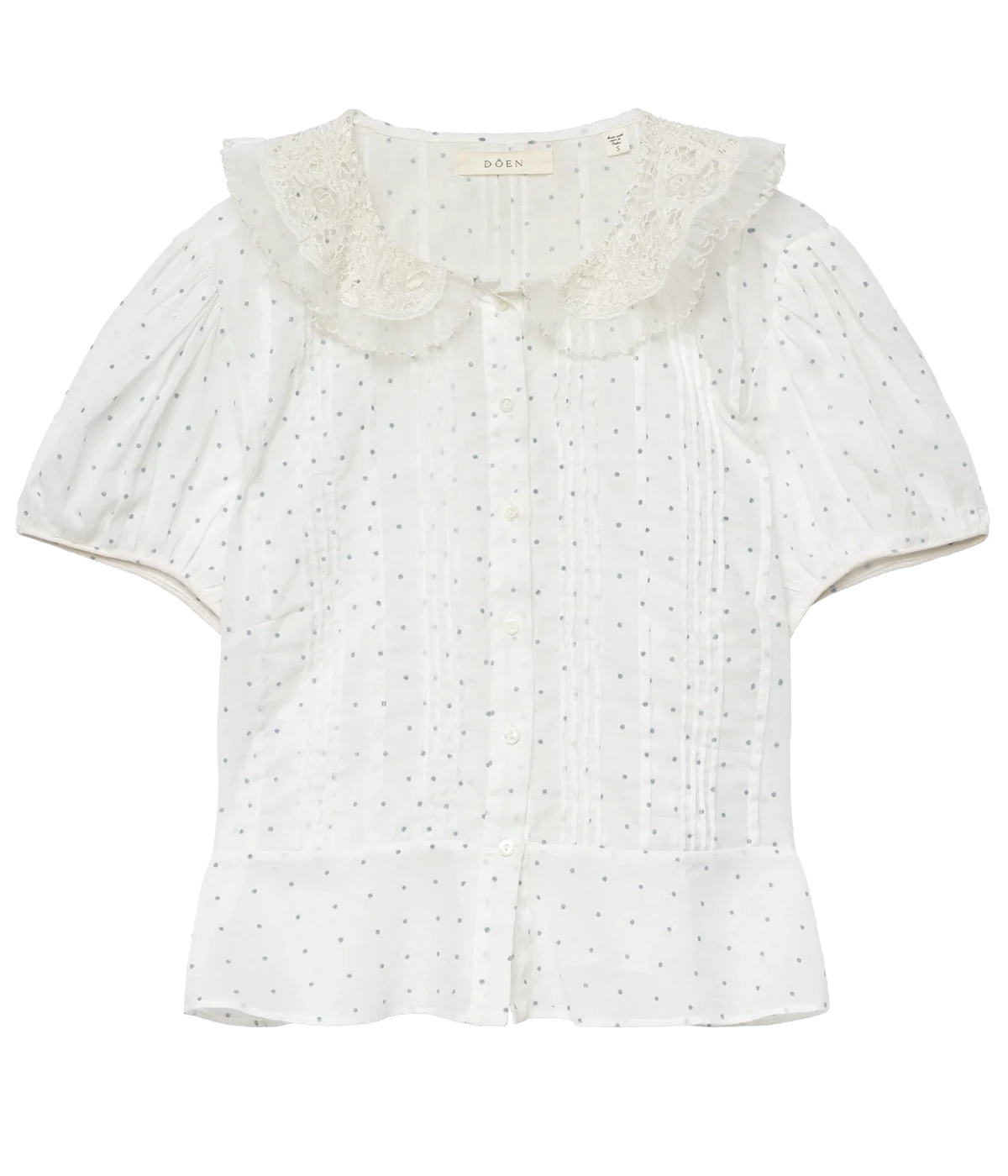 Oleta Top in Salt Flock Dot