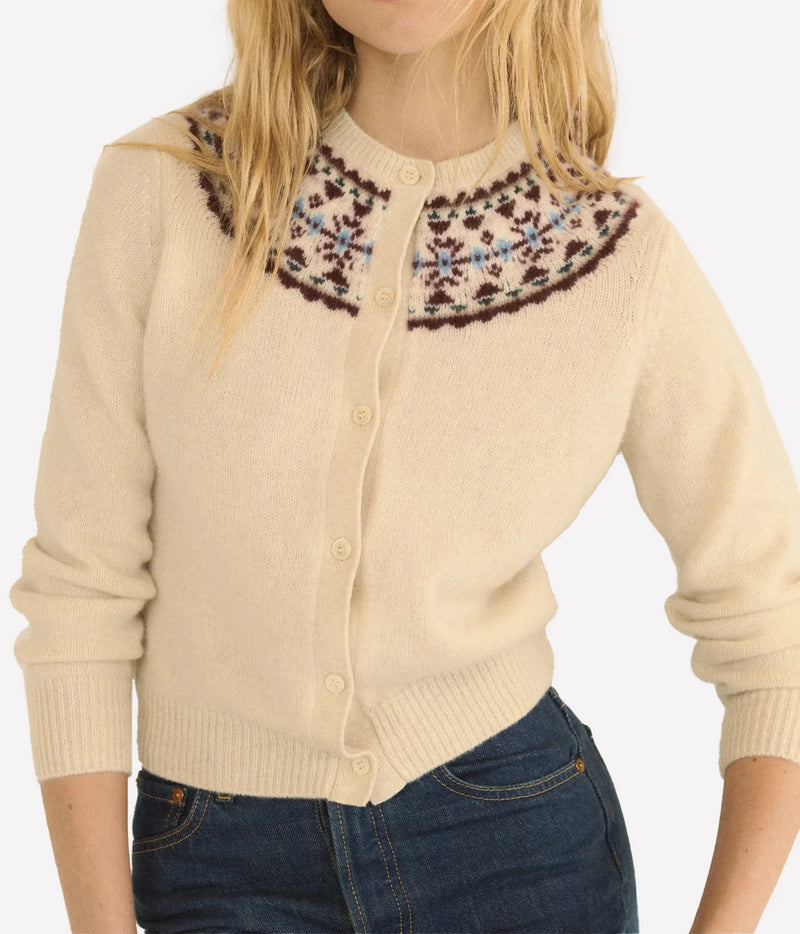 Olympe Cashmere Cardigan In Cottage