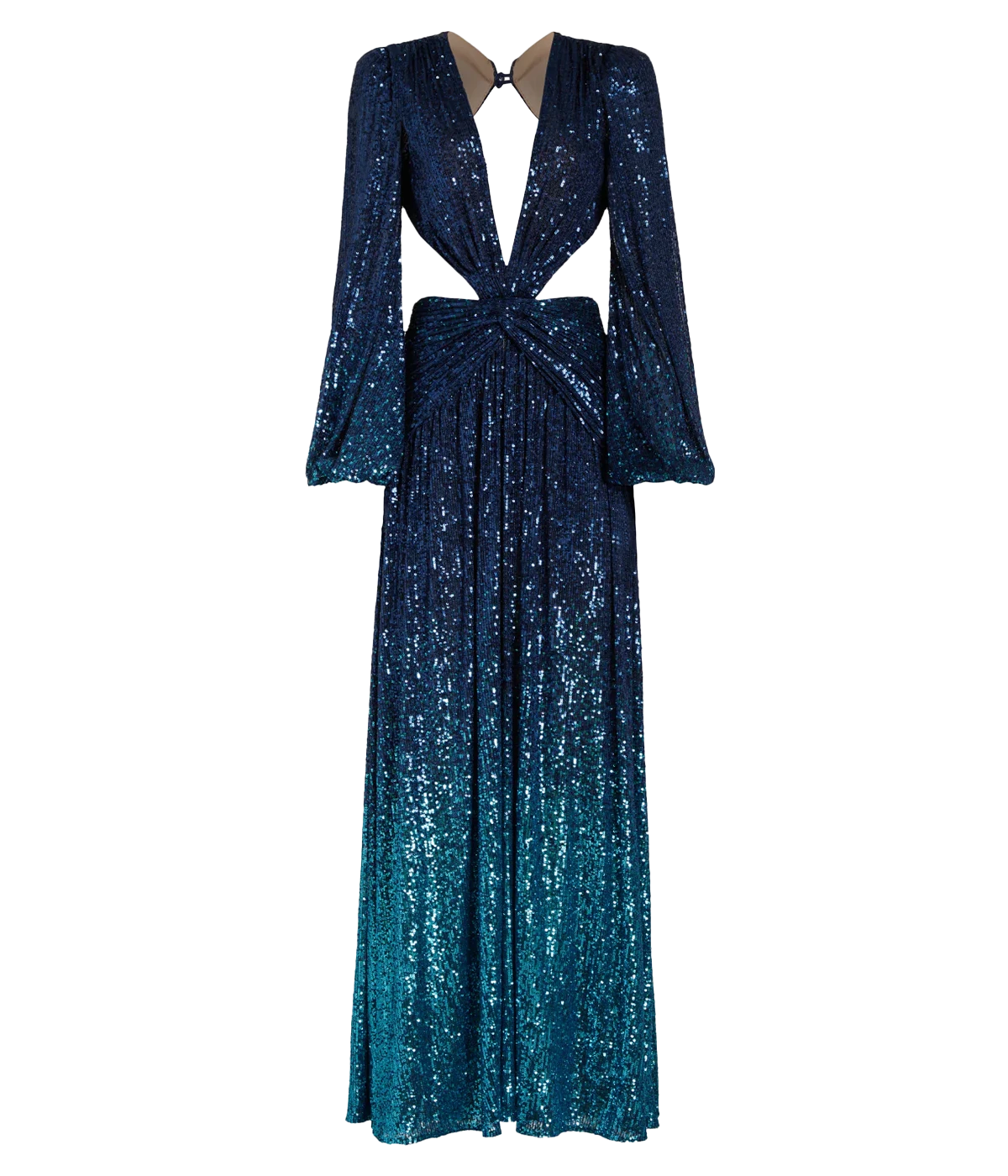 Ombre Sequin Gown in High Tide