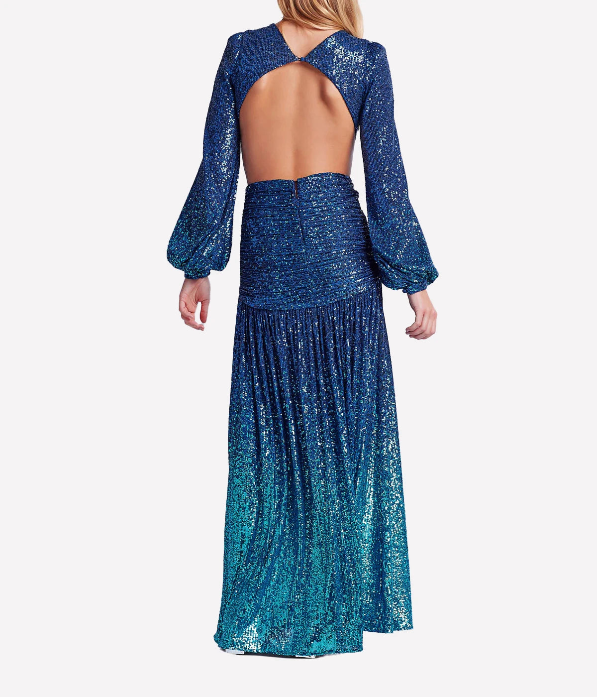 Ombre Sequin Gown in High Tide
