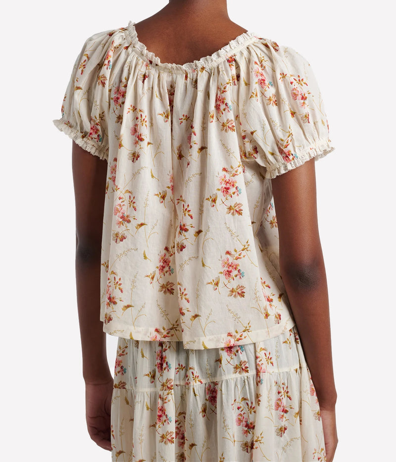 Frederica Top in BLANC PRAIRIE ROSE