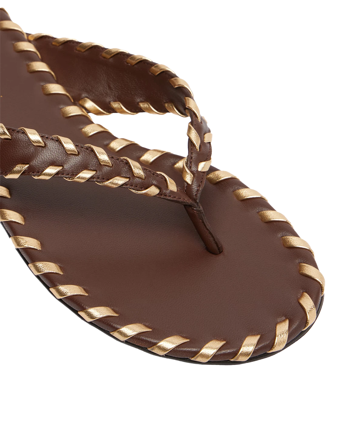 Zaira Thong Flat in Mekong+Brown