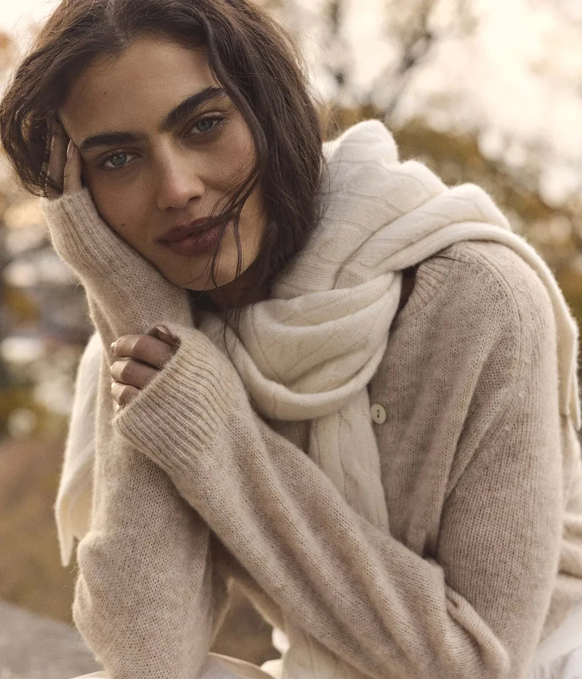 Petra Cardigan In Hazelnut Creme