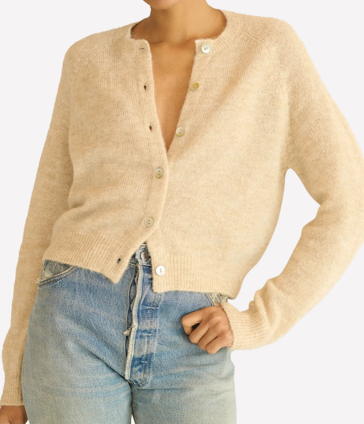 Petra Cardigan In Hazelnut Creme