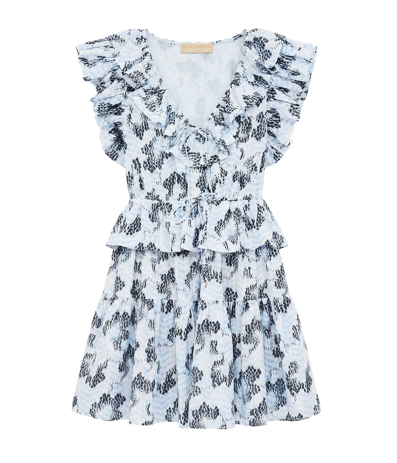 Celie Cotton Mini Dress In Ciel
