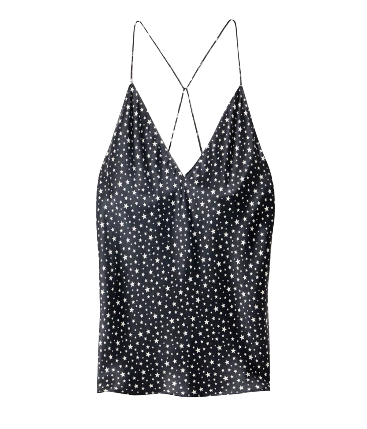 Emile Cami Top in Black Ivory Star