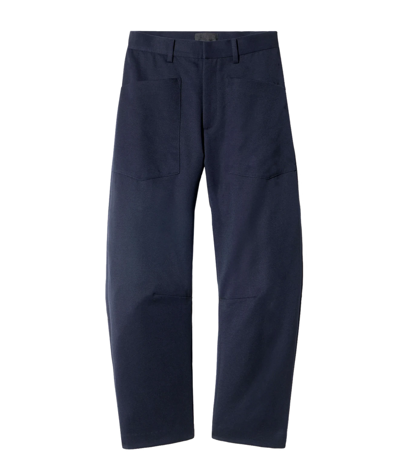 Nili Lotan Shon Wool Pant in Midnight, flatlay front view