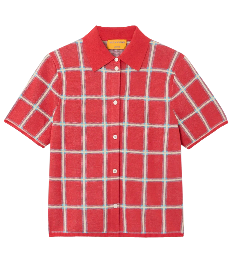 Picnic Plaid Shirt In Scarlet Combo
