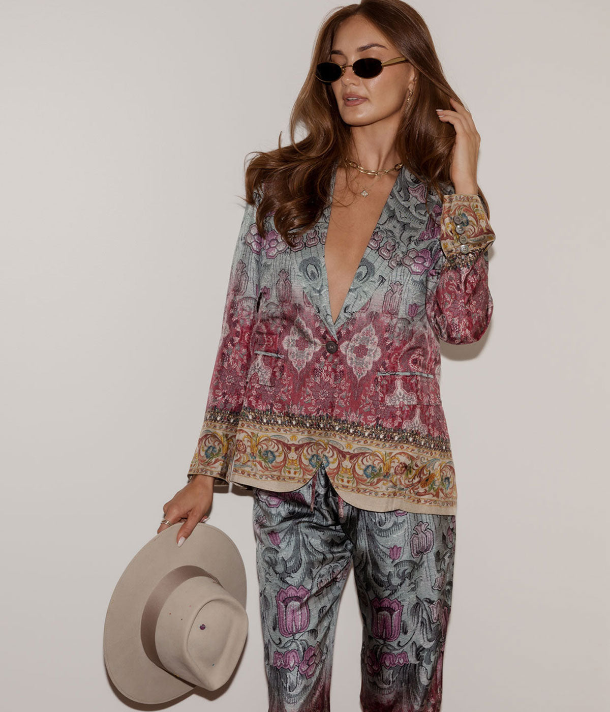 Aloe Silk Trousers in 515240/102