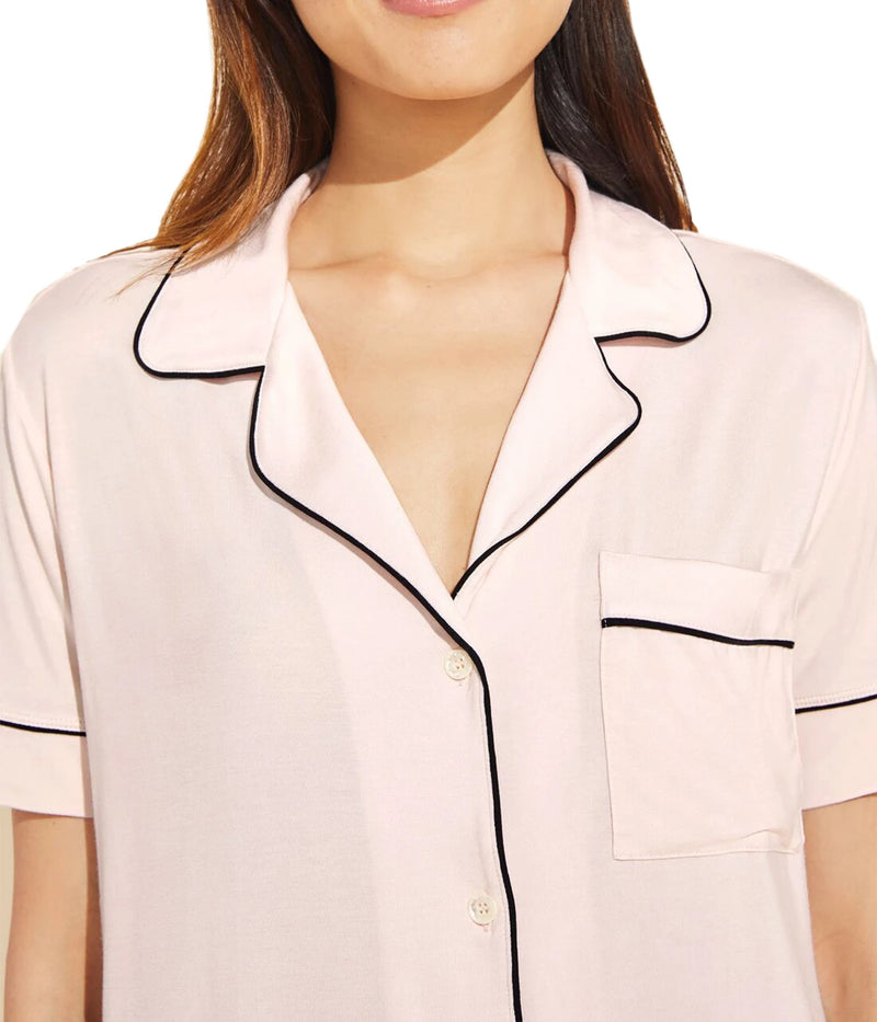 Gisele Short Sleeve PJ Set In Sorbet Pink