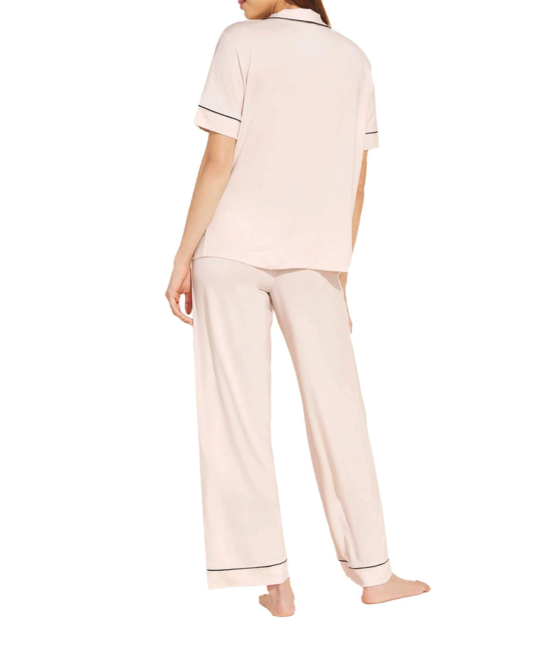 Gisele Short Sleeve PJ Set In Sorbet Pink