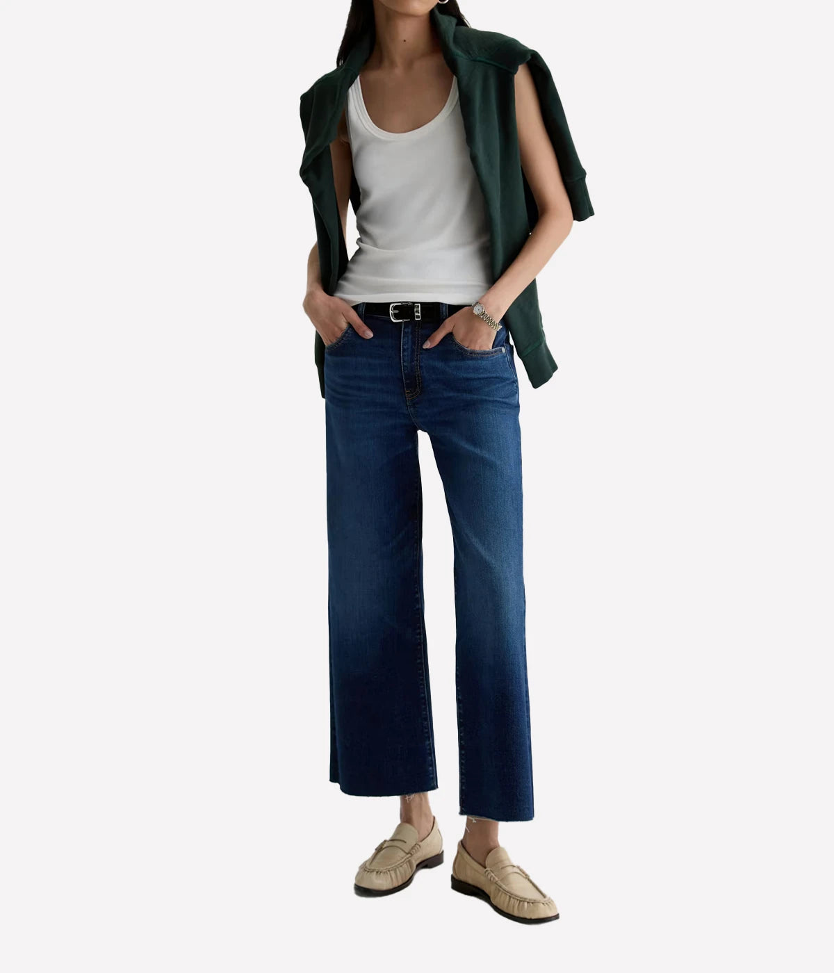 Saige Wide Leg Crop Jean in Outspoken