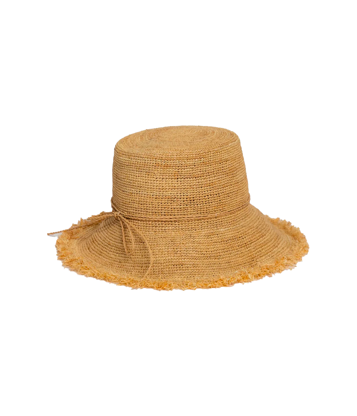 Packable Raffia Bucket Hat in Natural