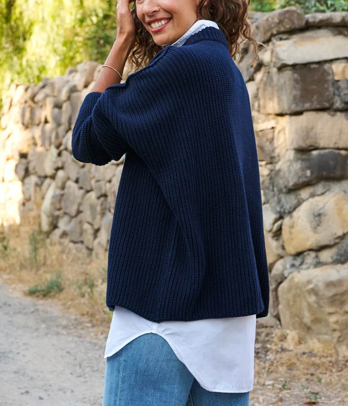 Pebble Beach Sweater in Marine