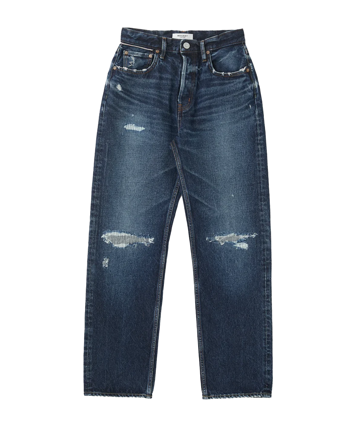 Pedley Wide Straight Jean in Dark Blue