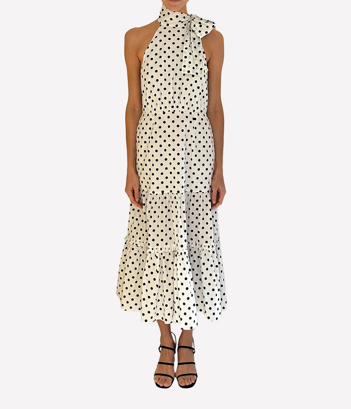 *FINAL SALE* Eleanor Dress in Audrey Spot Ivory