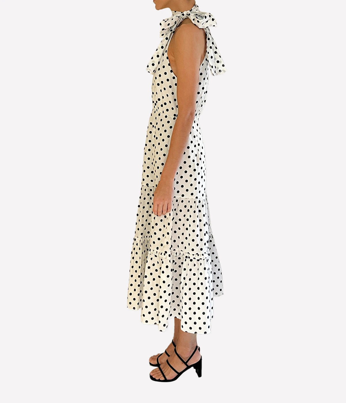 *FINAL SALE* Eleanor Dress in Audrey Spot Ivory