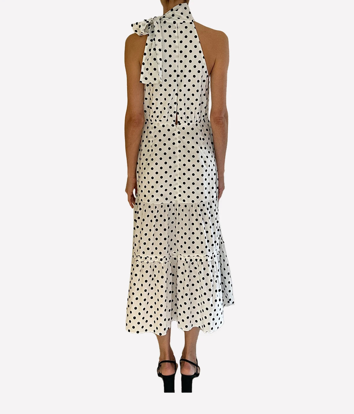 *FINAL SALE* Eleanor Dress in Audrey Spot Ivory