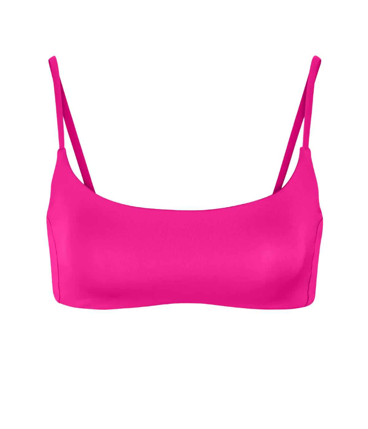 The perfect swim or surf top and bra, the Pool Days Top features a scoop front neckline for medium coverage. This hot pink bikini top is perfect for all bust sizes and double lined for a more flattering fit. 