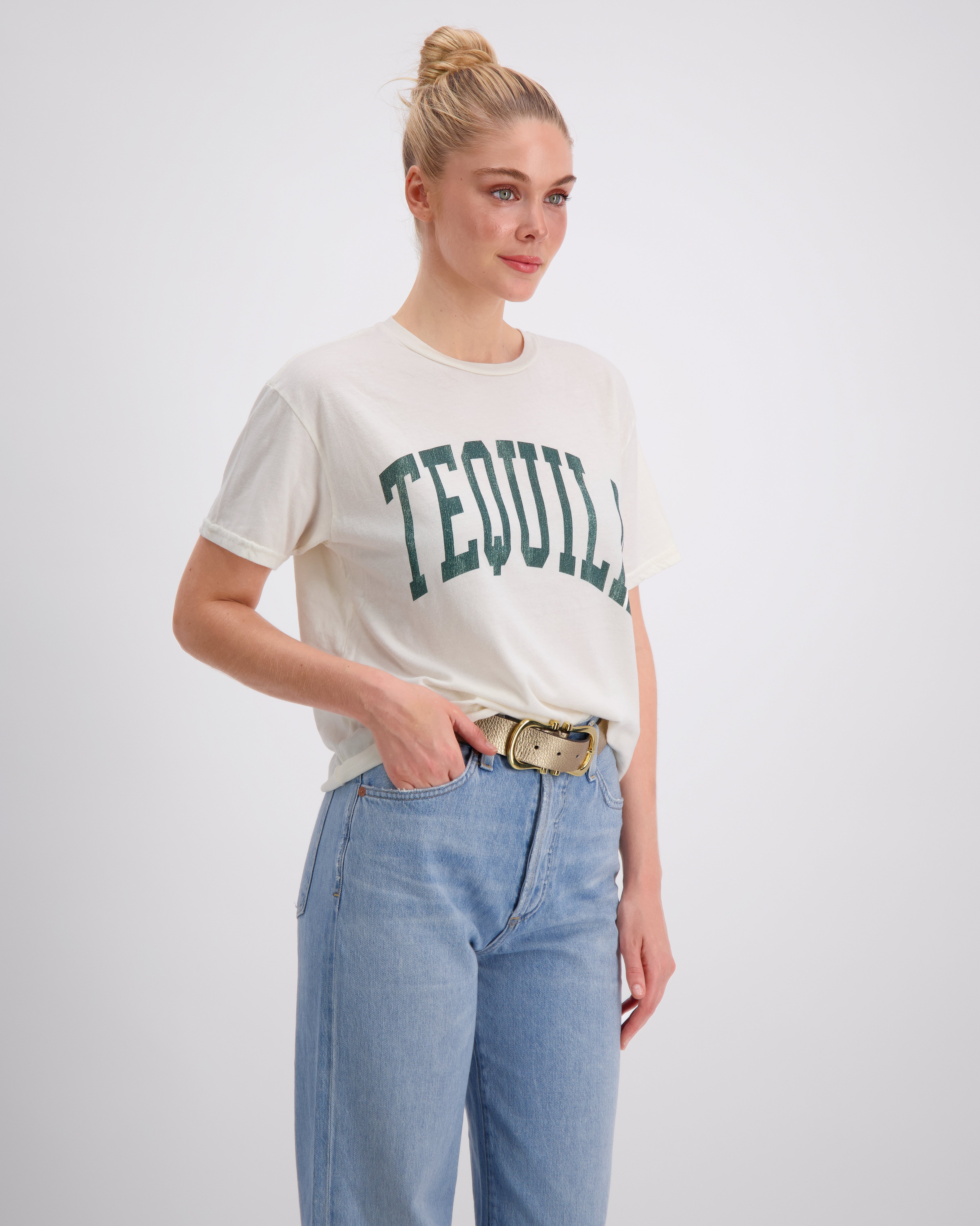 Tequilla Tee in Vintage White