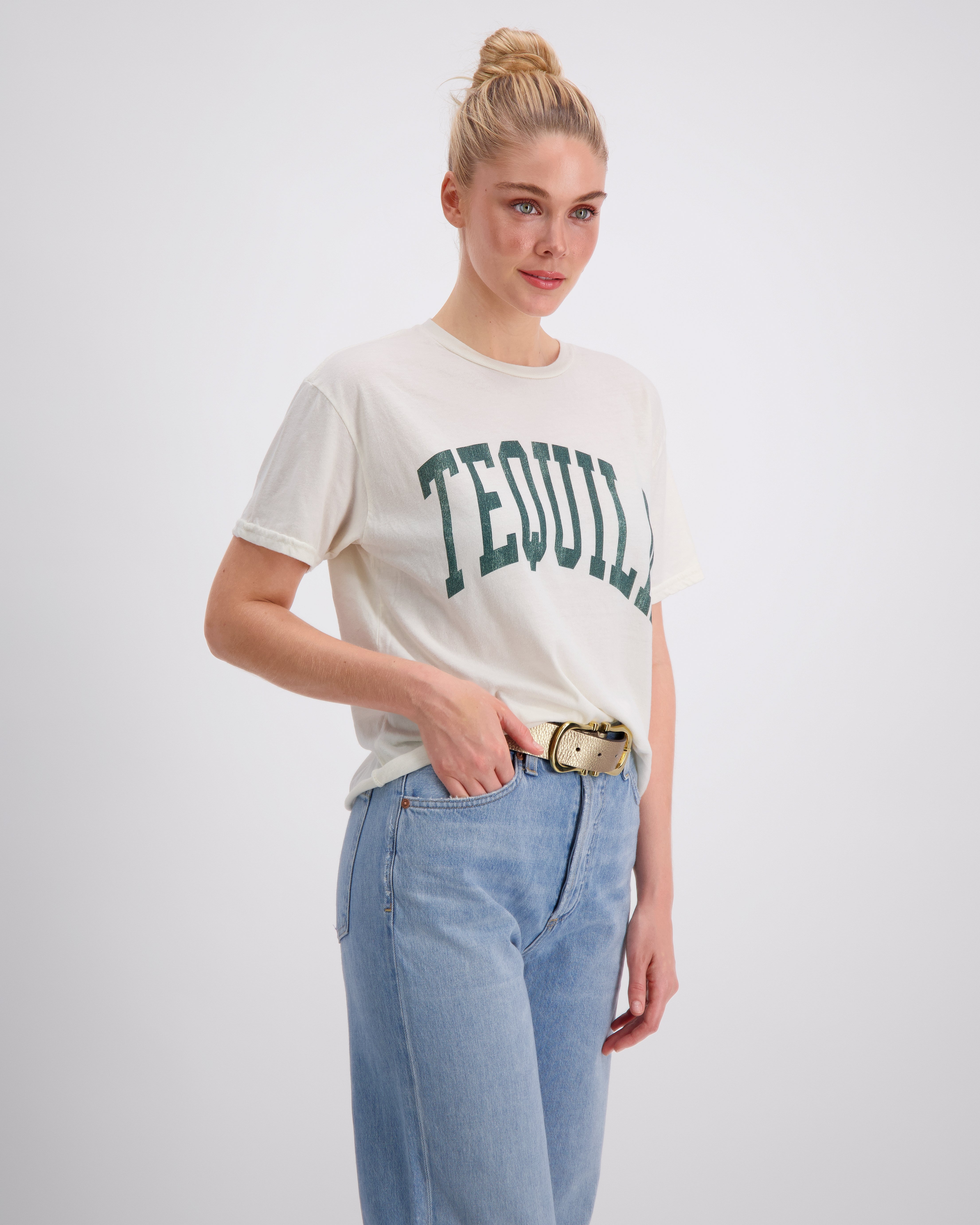 Tequilla Tee in Vintage White