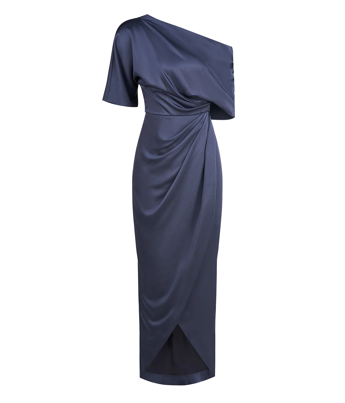 *FINAL SALE* Rayna One Shoulder Draped Gown in Navy