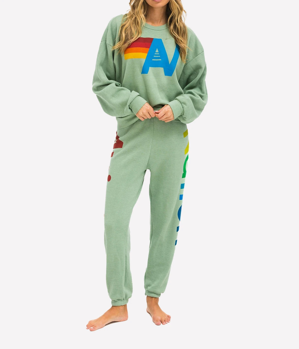 Aviator Nation vintage-inspired sweatshirt in a tri-blend fabric, featuring single-needle stitching and a broken-in feel for ultimate comfort and style.