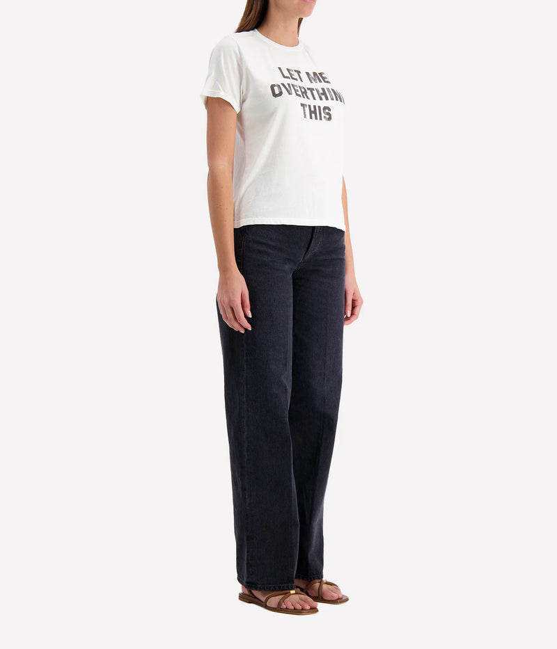 Let Me Overthink This Tee in White