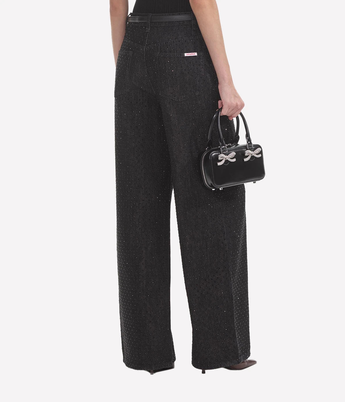 Rhinestone Jeans in Black