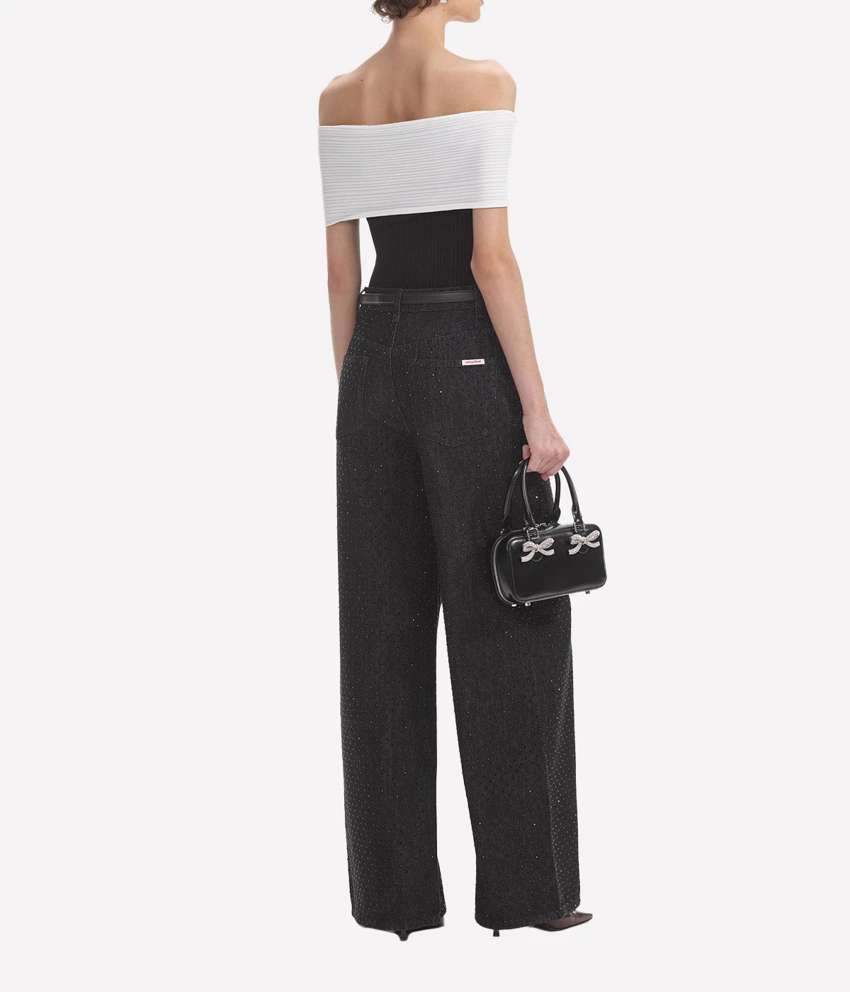 Rhinestone Jeans in Black