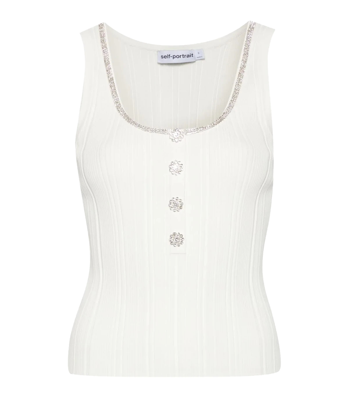 Ribbed Knit Top in White