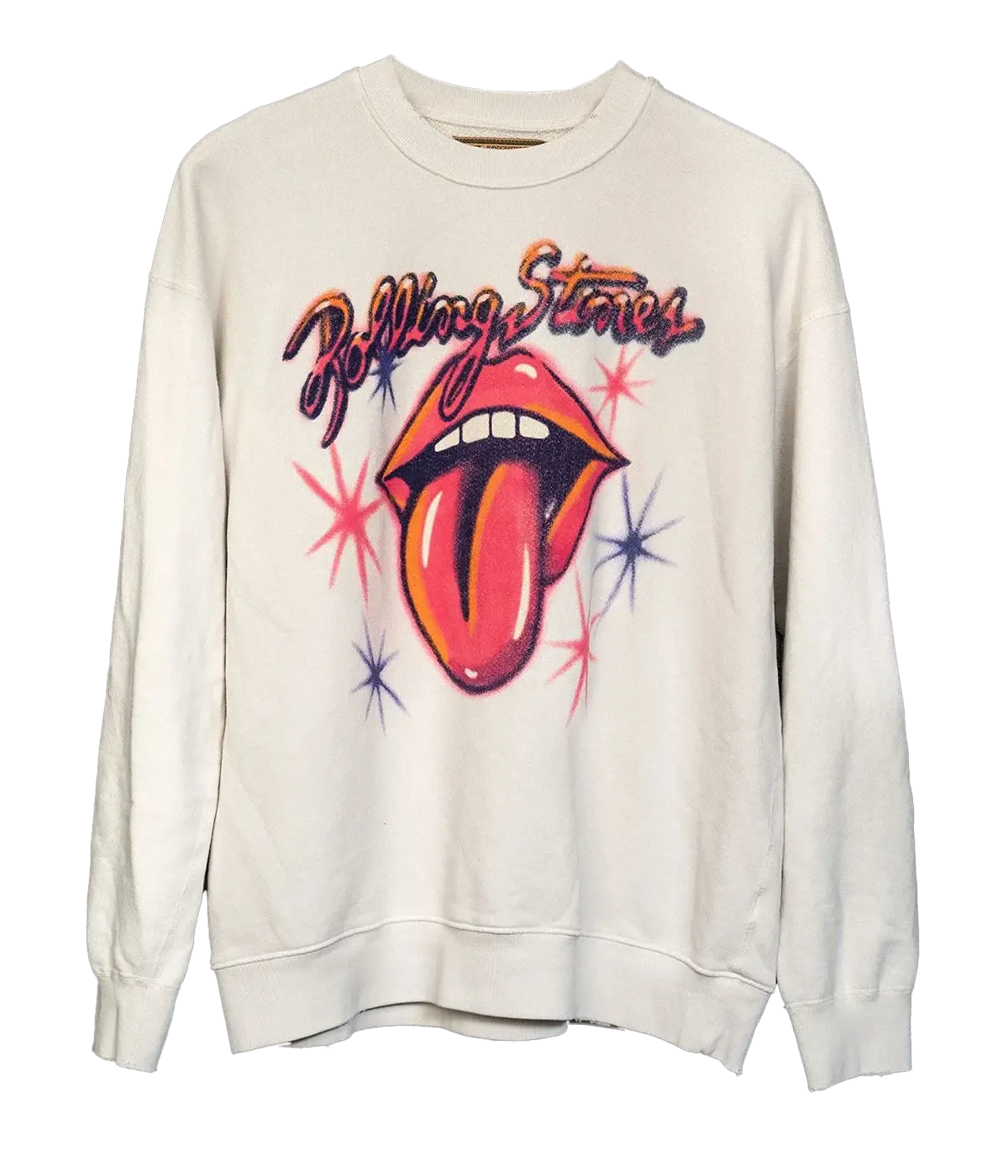 Rolling Stones Airbrushed Sweater in Pink