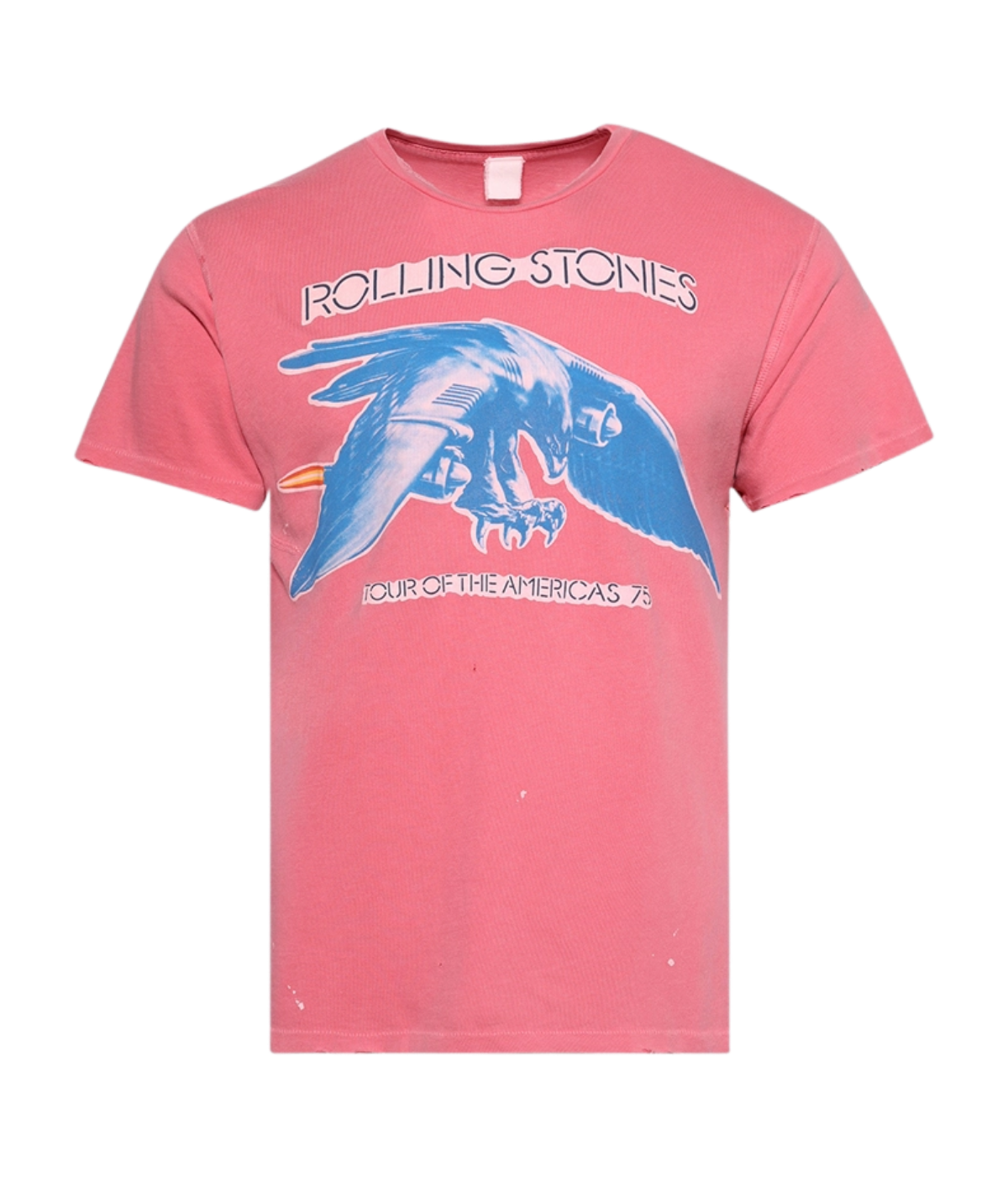 Rolling Stones Crop Tee in Rose