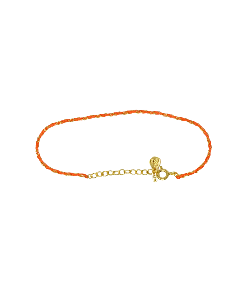 Rook Bracelet in 14K Yellow Gold & Orange