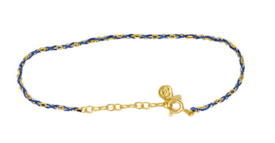 Rook Bracelet 14K Yellow Gold in Navy