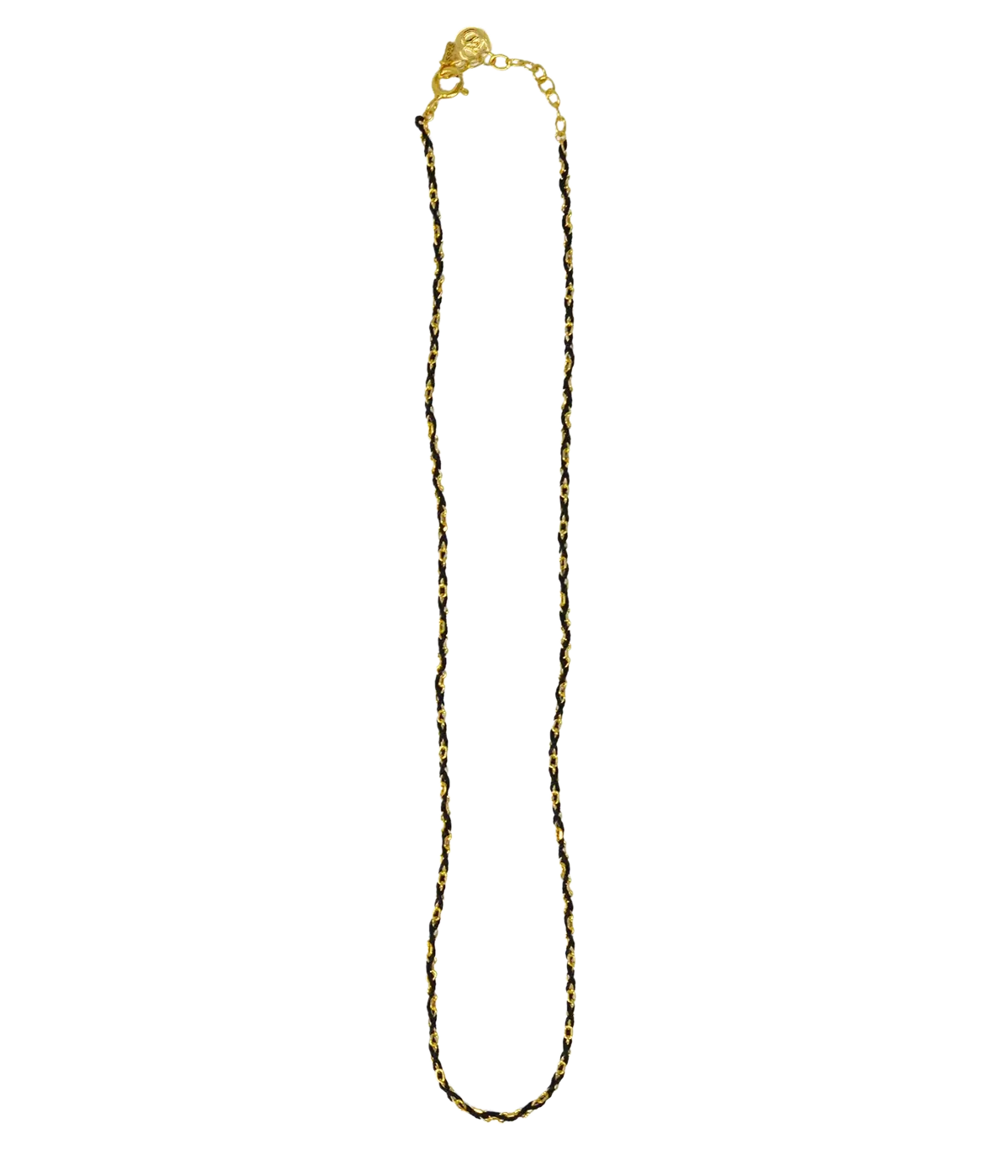 Rook Necklace in 14K Yellow Gold & Black