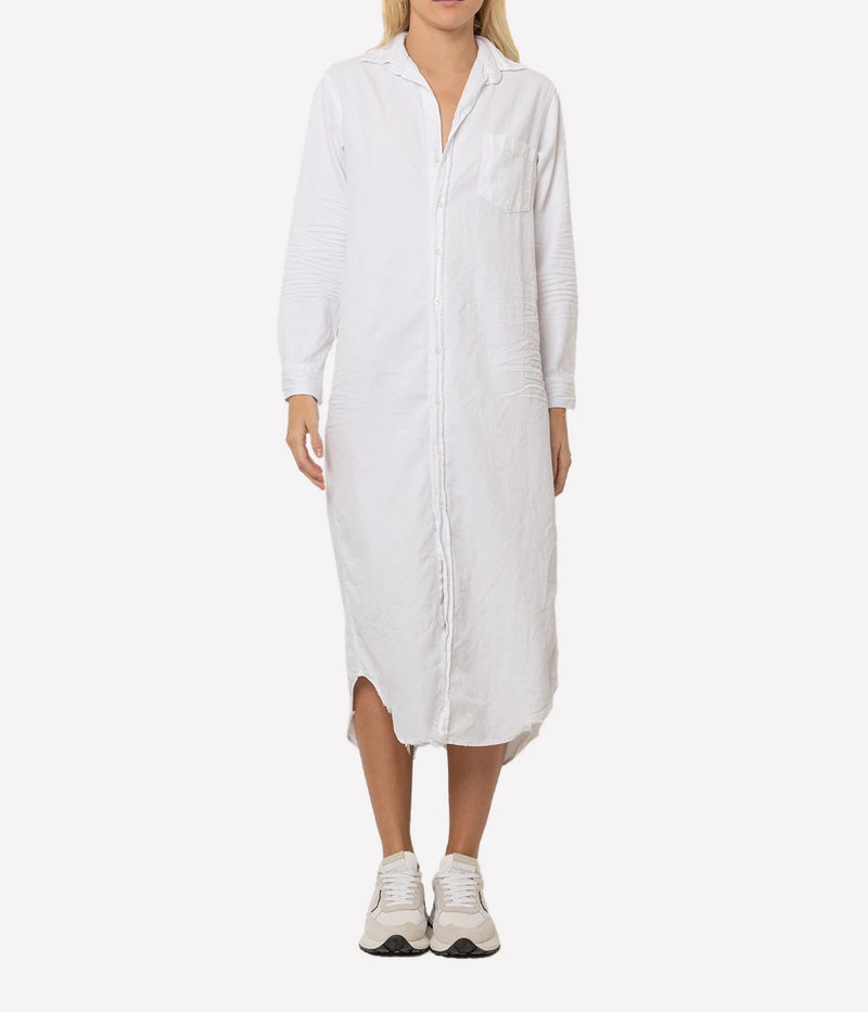 Rory Woven Denim Dress in White