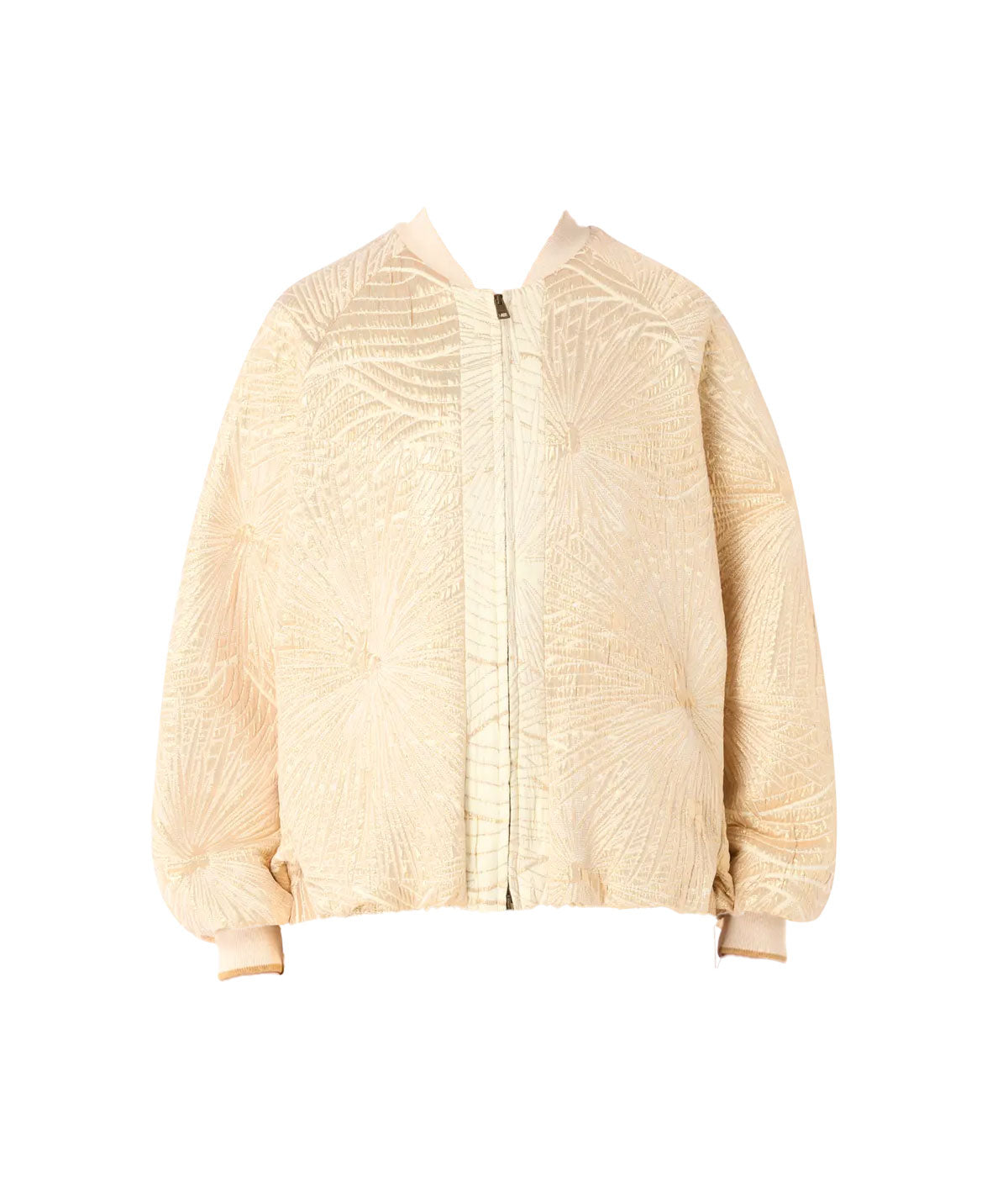 Golden Sunrise Jacquard Bomber in Oro