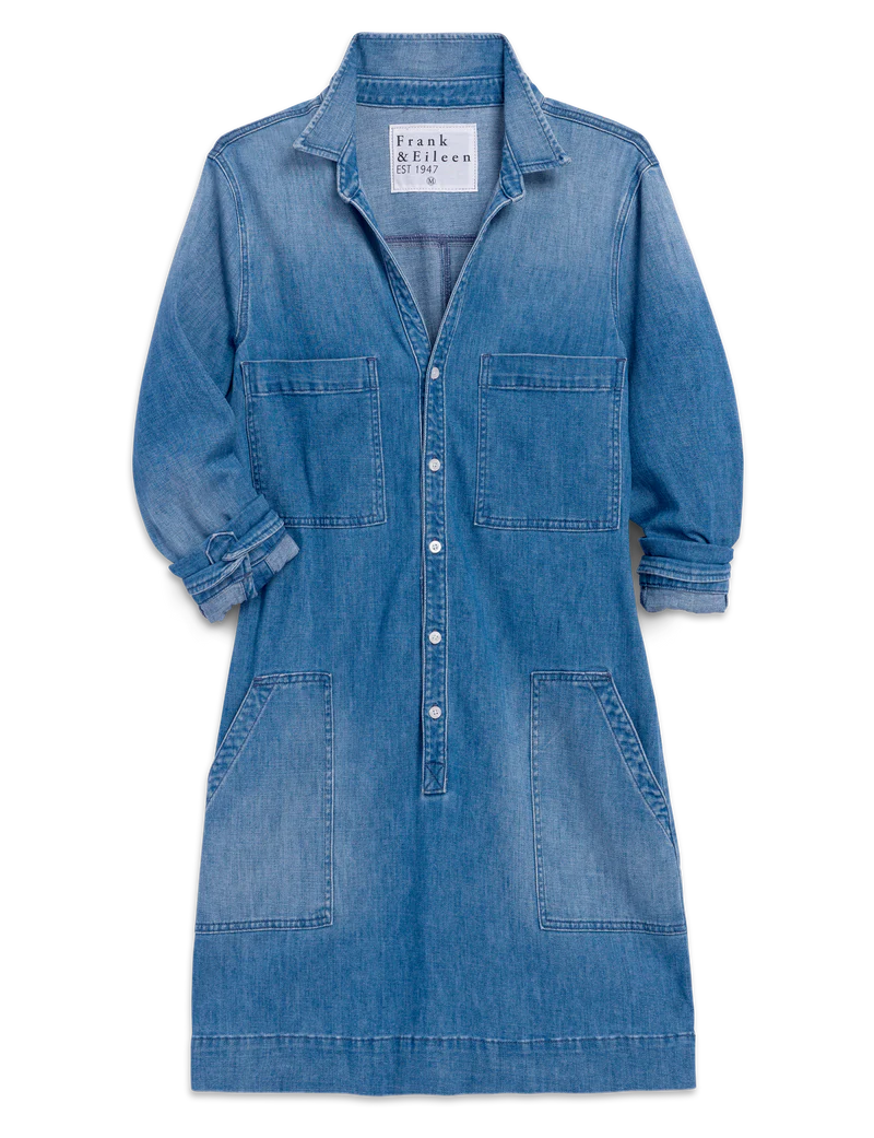 Southern Playsuit Dress in Light Wash