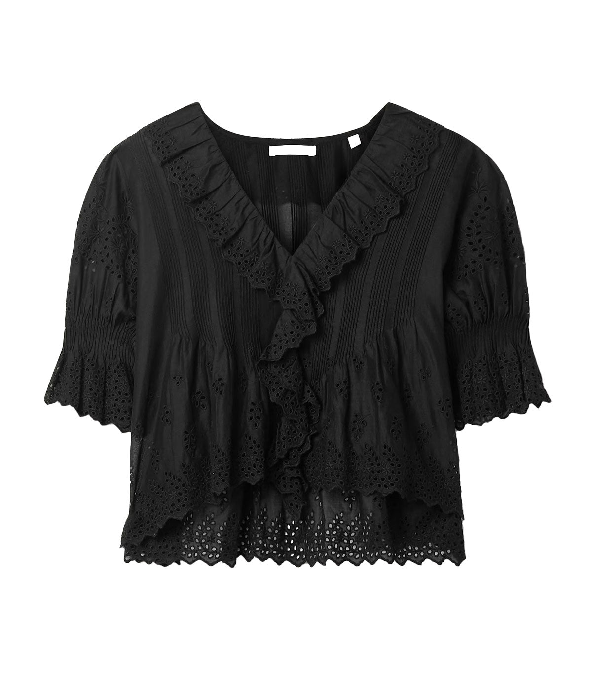 Henri Top in Black Eyelet