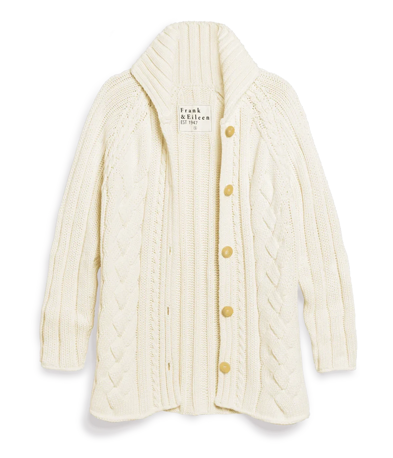 Cotswolds-Cable Knit Cardigan in IVORY