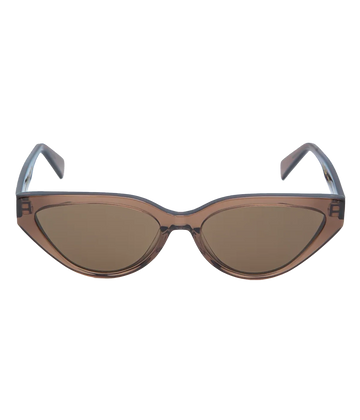 Brown cateye sunglasses by Viveur. Made in Italy.