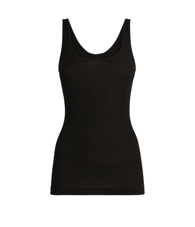 Scoop Neck Tank in Black