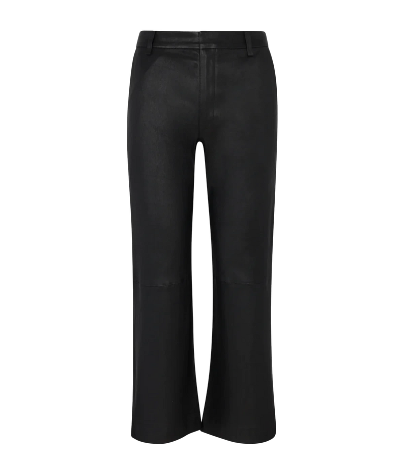 Cropped Baggy Lowrise Trouser in Black