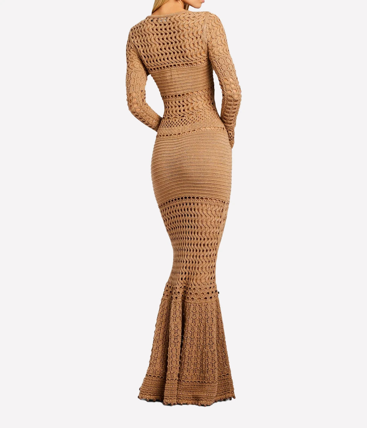 Sereno Dress in Metallic Nude Bronze