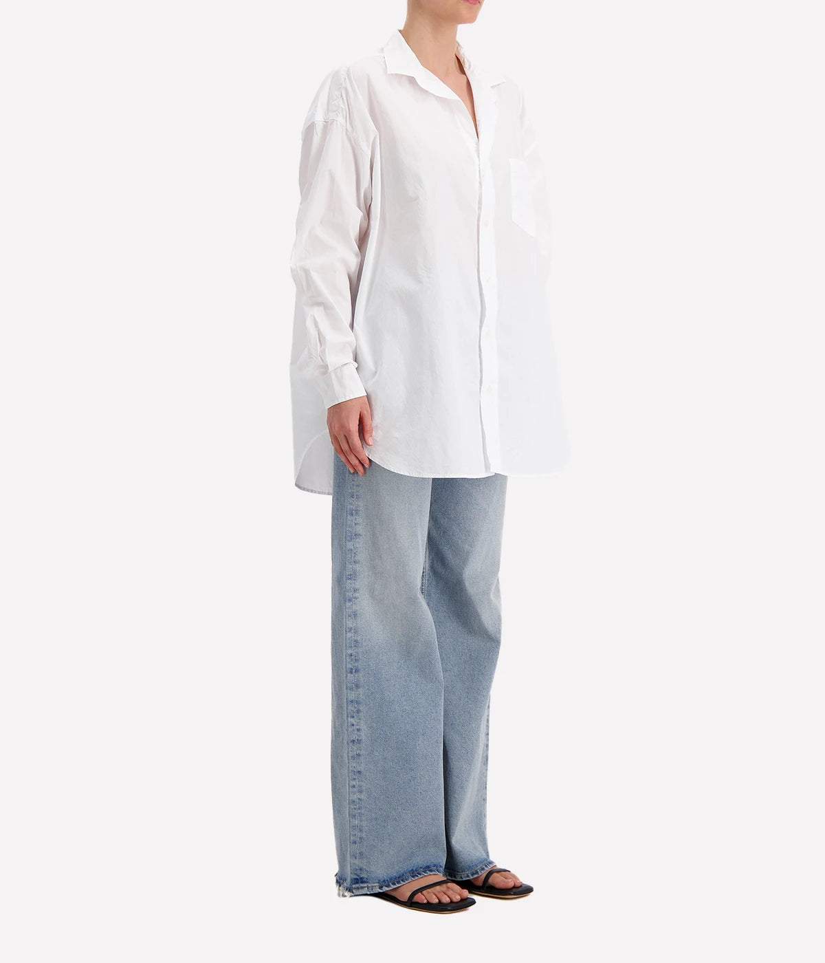 Shirley Oversized Button Up in White