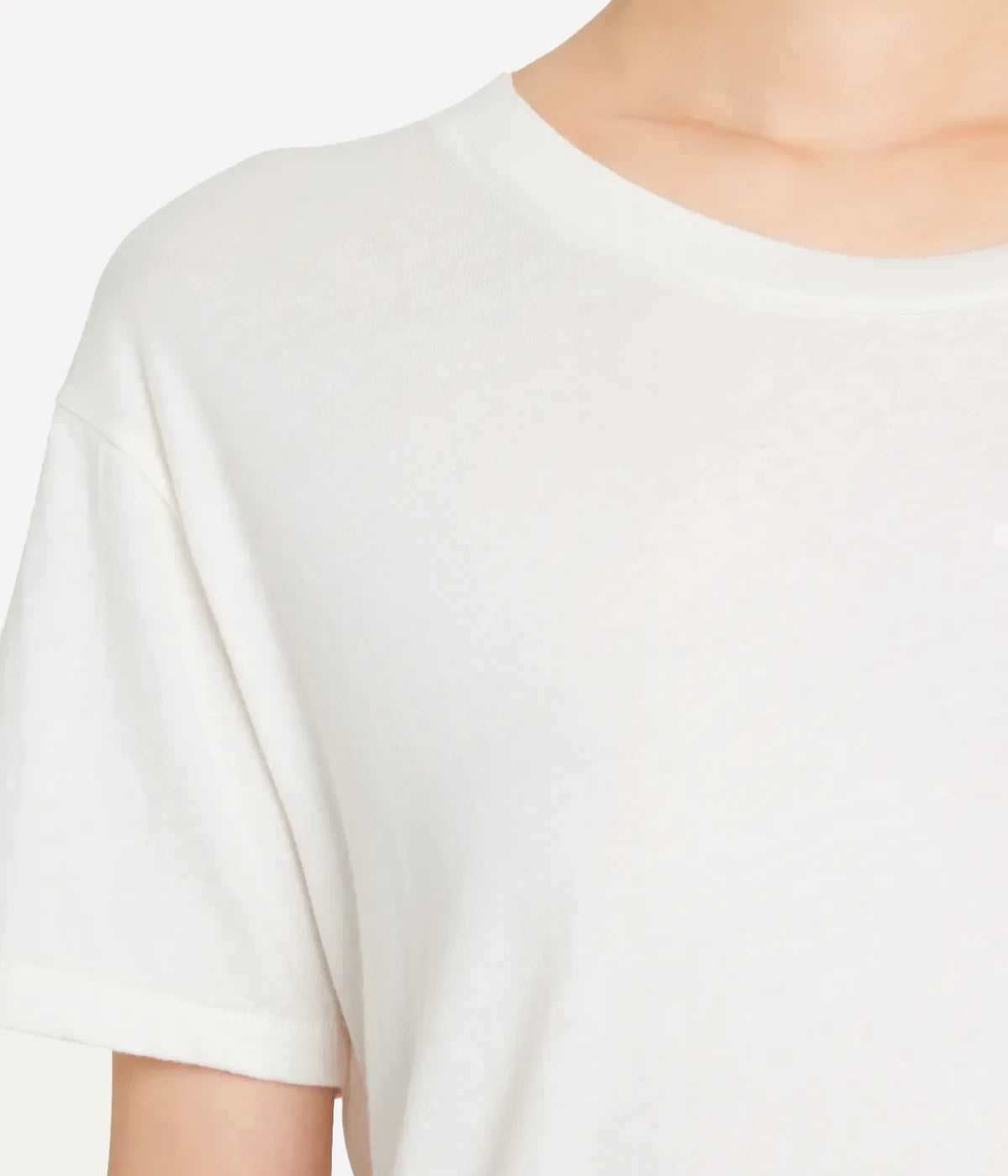 Short Sleeve Boyfriend T-Shirt in Ivory