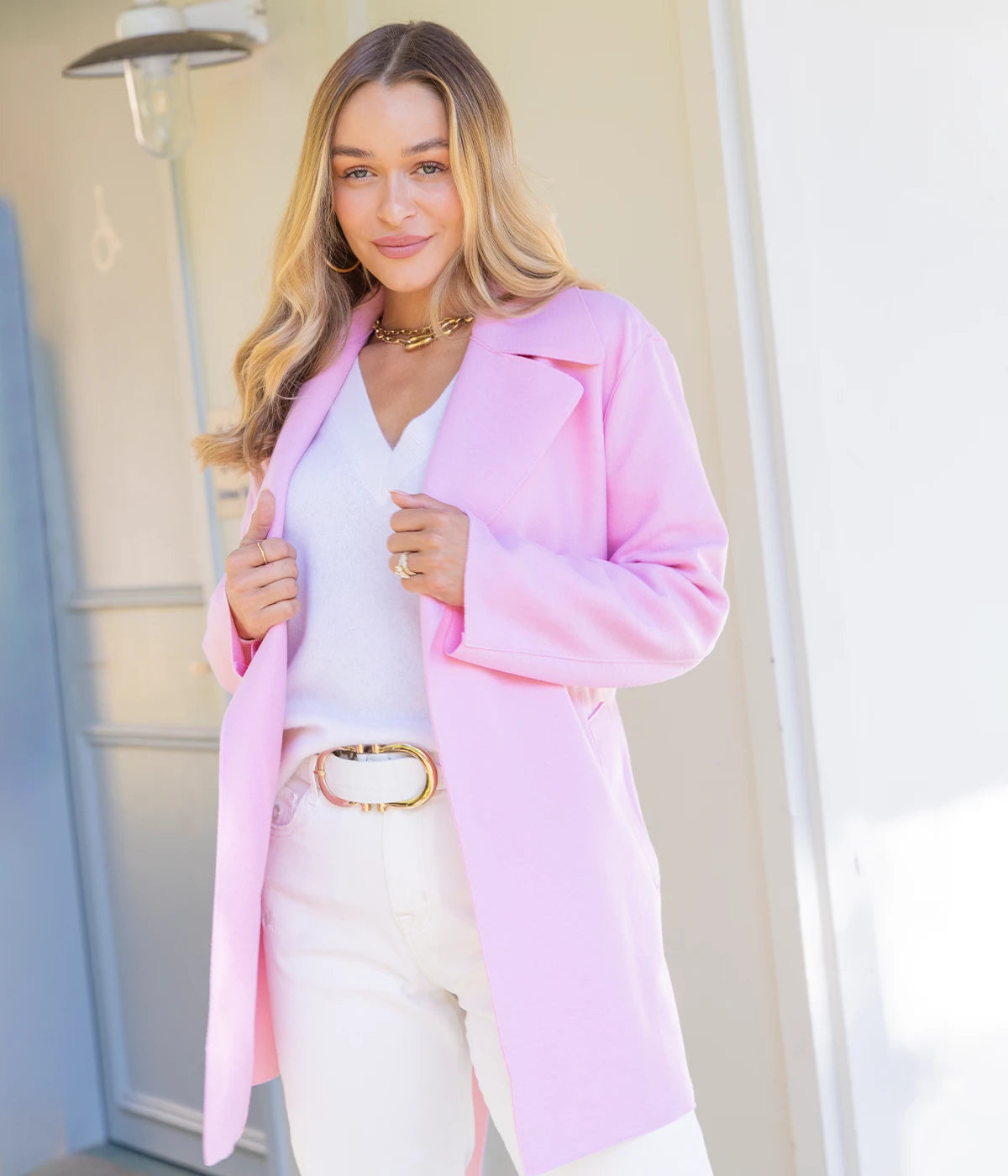 Short Trench in Pink